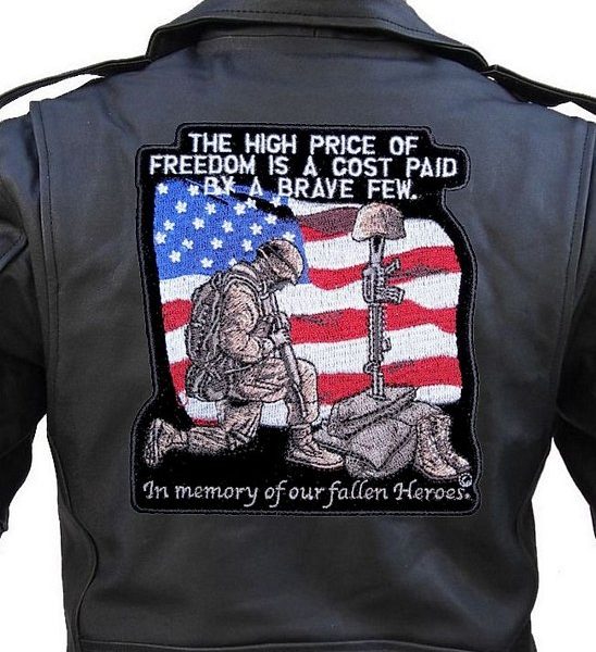 Large Biker Patch Military Heroes