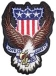 Patriotic eagle biker patch