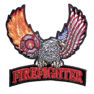 Biker patch firefighter eagle