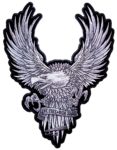 Live free ride hard silver eagle patch