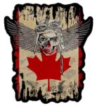 Canadian flag fighter pilot biker patch
