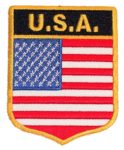 Patriotic USA flag badge patch