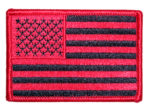 Red American flag patch