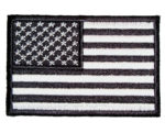 Black American flag patch