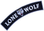 Lone wolf rocker biker patch
