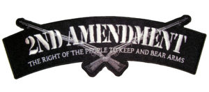 2nd amendment gun rights rocker patch