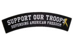 Patriotic support our troops rocker patch