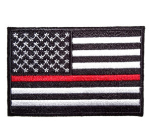 American flag thin red line firefighter patch
