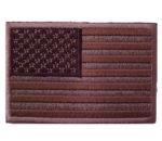 Brown American flag patch