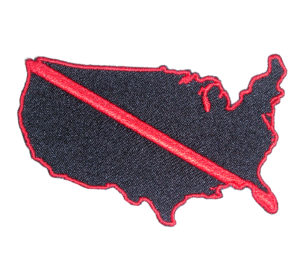 US map thin red line