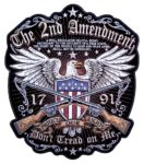 Eagle 2nd amendment rights biker patch